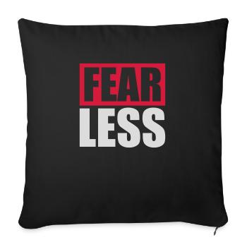 fearless Text Quote Design - Sofa pillowcase 17,3'' x 17,3'' (45 x 45 cm) - black - Front
