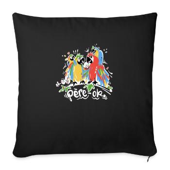 Père Ok - Housse de coussin décorative 45 x 45 cm - noir - Devant