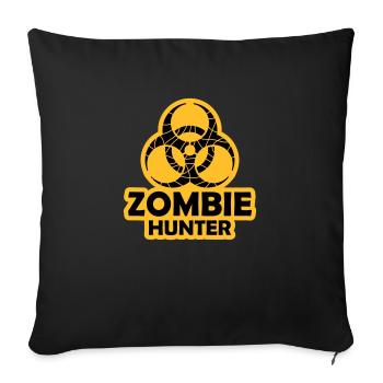 zombie hunter Halloween quote - Sofa pillowcase 17,3'' x 17,3'' (45 x 45 cm) - black - Front