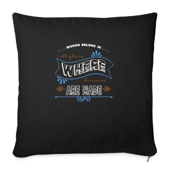 calendrier blagues santé mentale tous les gens noirs - Housse de coussin décorative 45 x 45 cm - noir - Devant