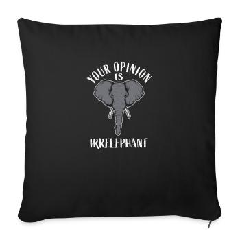 Votre avis est Irrelephant - Housse de coussin décorative 45 x 45 cm - noir - Devant