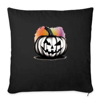 Halloween Spooky Pumpkin Lantern 19 - Housse de coussin décorative 45 x 45 cm - noir - Devant