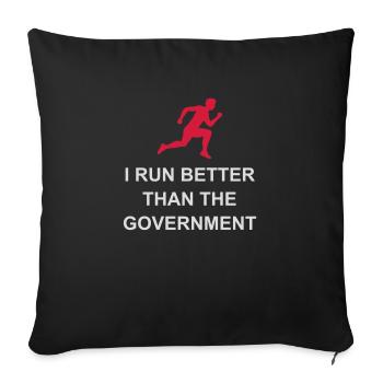 mieux fonctionner que le gouvernement - Housse de coussin décorative 45 x 45 cm - noir - Devant