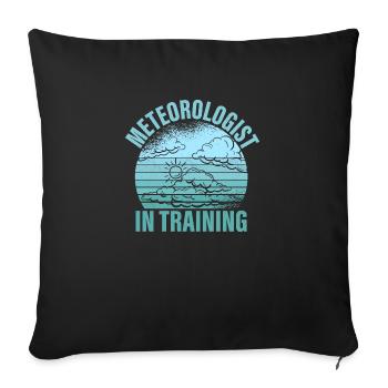 Météorologue en formation Météorologie Météorologie - Housse de coussin décorative 45 x 45 cm - noir - Devant