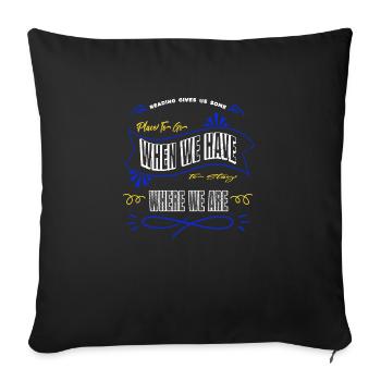 Chat Humour Littéraire Blagues Amour Jogue Amoureux Livre Amoureux - Housse de coussin décorative 45 x 45 cm - noir - Devant