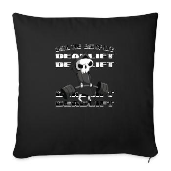 Deadlift PR T-Shirt - Sofakissenbezug 45 x 45 cm - Schwarz - Vorne