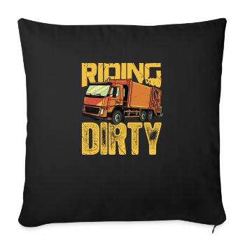 Trash Recycling Garbage Truck Driver - Funny - Sofa pillowcase 17,3'' x 17,3'' (45 x 45 cm) - black - Front