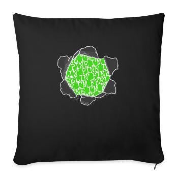 cool bébé humour anniversaire queue de fée cadeau idée dork - Housse de coussin décorative 45 x 45 cm - noir - Devant