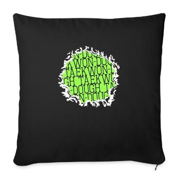 Dinosaure cadeau idée fun cadeau de Noël dino - Housse de coussin décorative 45 x 45 cm - noir - Devant