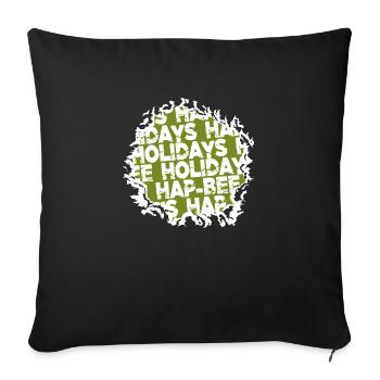 geek drôle présent présent idée nature - Housse de coussin décorative 45 x 45 cm - noir - Devant