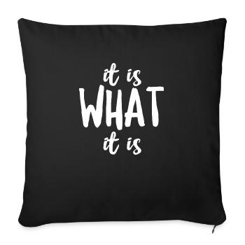 C’est ce que c’est - Housse de coussin décorative 45 x 45 cm - noir - Devant
