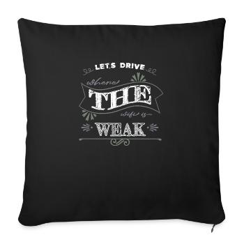 Camping Camping Chemise bday anniversaire cadeau idée - Housse de coussin décorative 45 x 45 cm - noir - Devant