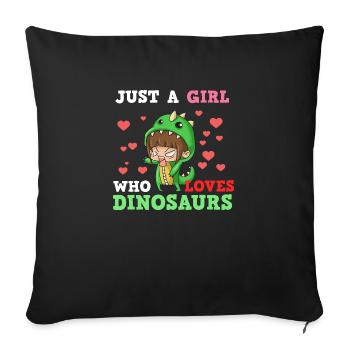 Dinosaure T-Rex Tyrannosaurus Rex I Cadeau - Housse de coussin décorative 45 x 45 cm - noir - Devant