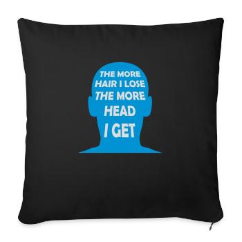 I get more head - Sofa pillowcase 17,3'' x 17,3'' (45 x 45 cm) - black - Front