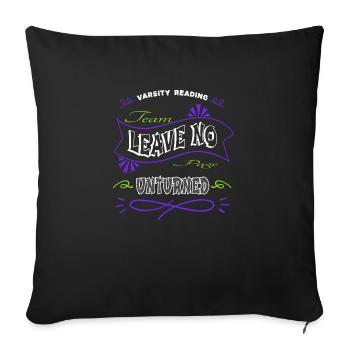 Book Fan Lover Green Happy Books Lover Citation Fun - Housse de coussin décorative 45 x 45 cm - noir - Devant