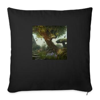 Magical forest - Sofa pillowcase 17,3'' x 17,3'' (45 x 45 cm) - black - Front