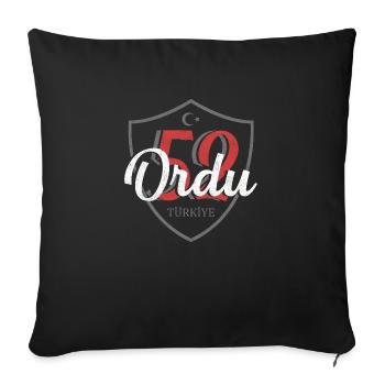 Ordu - Sofakissenbezug 45 x 45 cm - Schwarz - Vorne