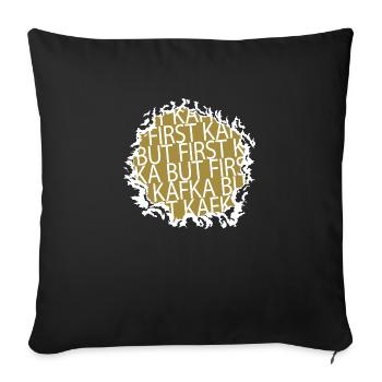 cat fun inspirational art birthday present idea - Sofakissenbezug 45 x 45 cm - Schwarz - Vorne