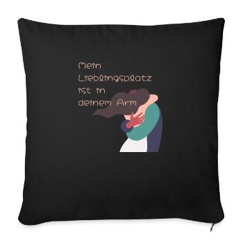 stomping ground - Sofa pillowcase 17,3'' x 17,3'' (45 x 45 cm) - black - Front