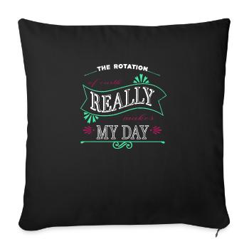 bday happy gift space travel art birthday present - Sofakissenbezug 45 x 45 cm - Schwarz - Vorne