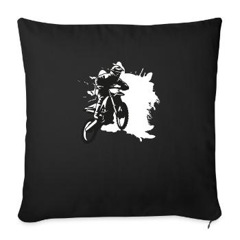 SUPER MOTO splash - Sofa pillowcase 17,3'' x 17,3'' (45 x 45 cm) - black - Front