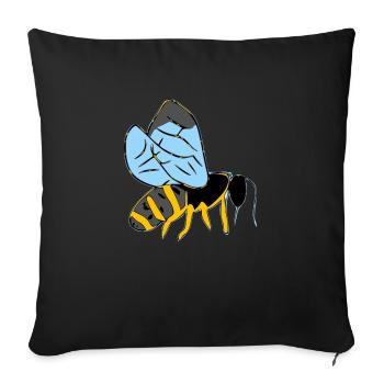 Jika l'abeille - Housse de coussin décorative 45 x 45 cm - noir - Devant