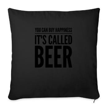 Buveur de bière Amateurs de bière Idée cadeau des brasseurs de bière - Housse de coussin décorative 45 x 45 cm - noir - Devant