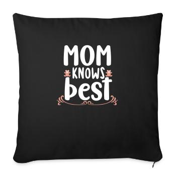 Maman sait mieux que quiconque - Housse de coussin décorative 45 x 45 cm - noir - Devant