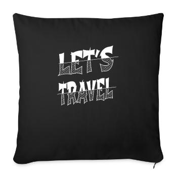 Partenaires Camping Idée cadeau Cadeau Cadeau Anniversaire Acheter - Housse de coussin décorative 45 x 45 cm - noir - Devant