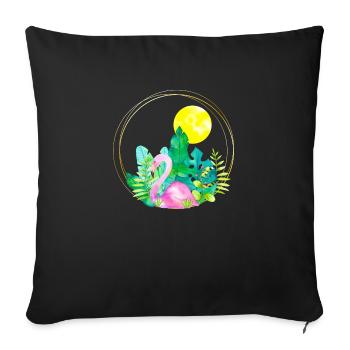 Summer - Sofa pillowcase 17,3'' x 17,3'' (45 x 45 cm) - black - Front