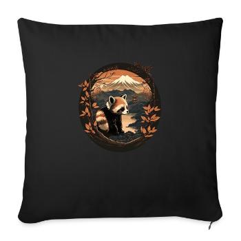 Red Panda 10 - Sofa pillowcase 17,3'' x 17,3'' (45 x 45 cm) - black - Front