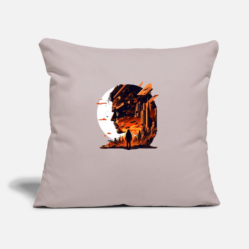 Sci-Fi and alien planets create artwork Sofa pillowcase 17,3'' x 17,3'' (45 x 45 cm)