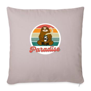 Faultier Paradise - Sofakissenbezug 45 x 45 cm - helles Taupe - Vorne