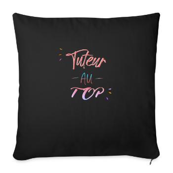 tuteur au top - Housse de coussin décorative 45 x 45 cm - noir - Devant