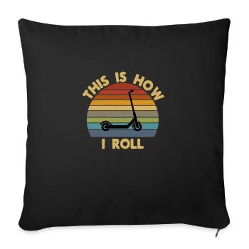 C’est comme ça que je roule - Housse de coussin décorative 45 x 45 cm - noir - Devant