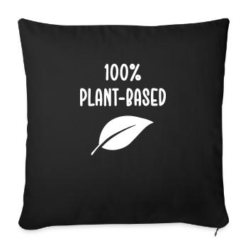 Vegan gift idea for vegans - Sofa pillowcase 17,3'' x 17,3'' (45 x 45 cm) - black - Front