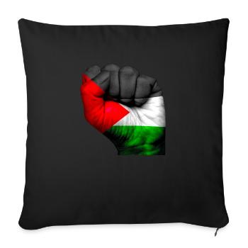 Fist Palestine - Housse de coussin décorative 45 x 45 cm - noir - Devant