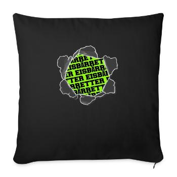 frohe weihnachten freundlich animal rights - Sofakissenbezug 45 x 45 cm - Schwarz - Vorne