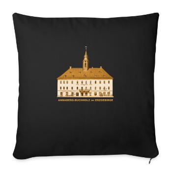 Annaberg Buchholz Rathaus Erzegebirge Sachsen - Sofakissenbezug 45 x 45 cm - Schwarz - Vorne