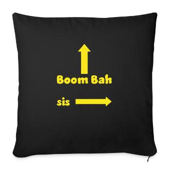 Welcome to Flatch Holmes Kelly Mallet Boom Bah Sis - Sofa pillowcase 17,3'' x 17,3'' (45 x 45 cm) - black - Front