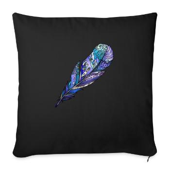 Feather - Sofa pillowcase 17,3'' x 17,3'' (45 x 45 cm) - black - Front
