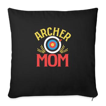 Archer Mom Archery Target Bow & Arrows - Sofakissenbezug 45 x 45 cm - Schwarz - Vorne