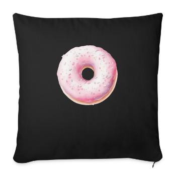 Beignet - Housse de coussin décorative 45 x 45 cm - noir - Devant