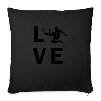 Fußball Soccer - Sofa pillowcase 17,3'' x 17,3'' (45 x 45 cm) - black - Front