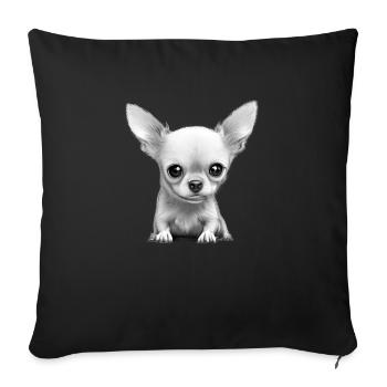 Dogs Chihuahua Dog Owners Dog Owners Dog - Sofa pillowcase 17,3'' x 17,3'' (45 x 45 cm) - black - Front