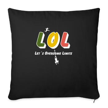 LOL - Dépassons les limites - Housse de coussin décorative 45 x 45 cm - noir - Devant