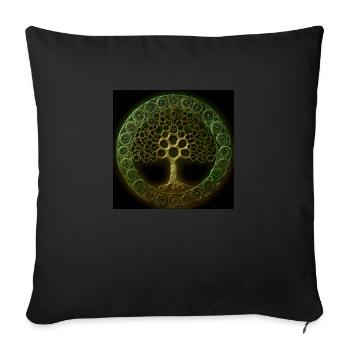 Celtic Tree of Life - Sofa pillowcase 17,3'' x 17,3'' (45 x 45 cm) - black - Front