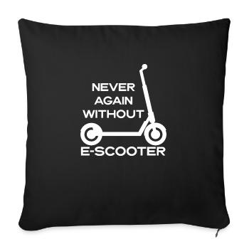 E-Scooter Roller Scooter - Sofakissenbezug 45 x 45 cm - Schwarz - Vorne