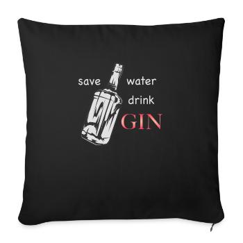 Save water - Sofakissenbezug 45 x 45 cm - Schwarz - Vorne