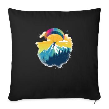 Paragliding Marco - Sofa pillowcase 17,3'' x 17,3'' (45 x 45 cm) - black - Front